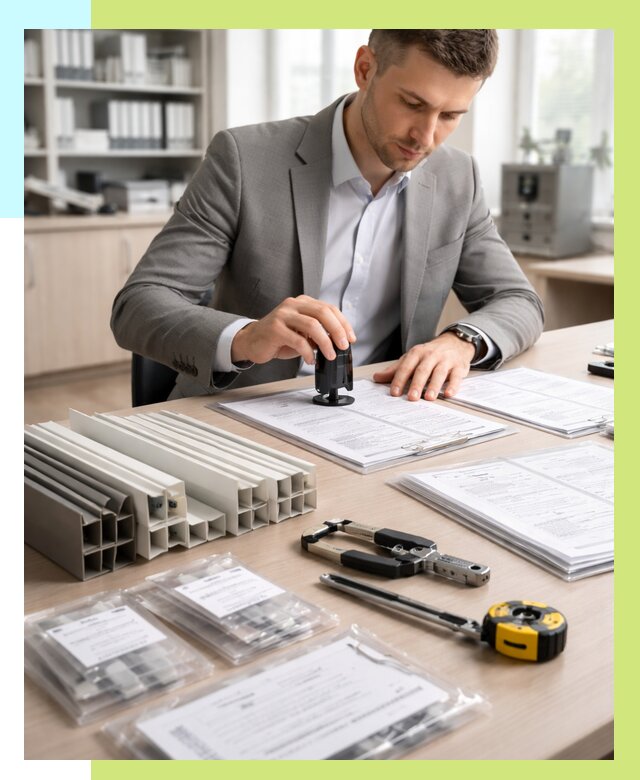 Сертификация ПВХ продукции в Сафонове от 8711 р., Алешин-Сфн