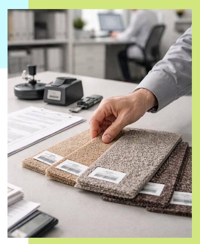 Сертификация ковролина в Сафонове от 15372 р., Алешин-Сфн