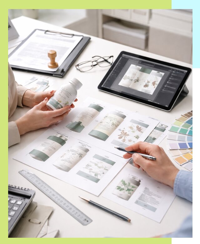 Профессиональная разработка дизайна и текста этикетки продукции в Сафонове