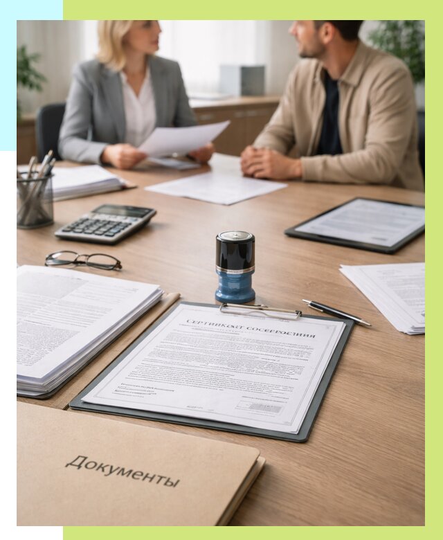 Сертификат соответствия на продукцию в Сафонове от 15372 р.|Алешин-Сфн